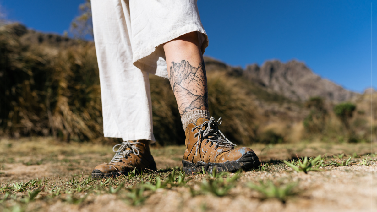  A healed mountain range tattoo with a clear ridgeline